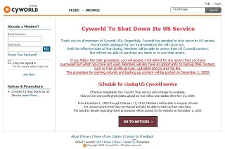 Cyworld、アメリカ版もサービス終了