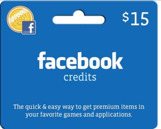 Facebook Creditsのプリペイドカード、販売店を拡大