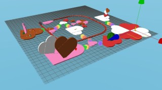 【ViZiMO】バレンタイン風の箱庭作りに挑戦