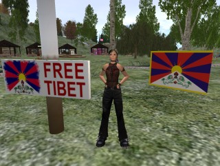 セカンドライフでチベット解放運動開始